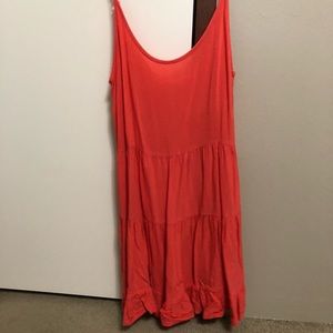 Flare coral dress